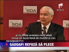 Gaddafi refuza sa plece