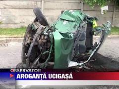 Un interlop baut a lovit in plin o masina cu trei tinere