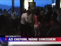 Sefii si sindicalistii de la Posta Romana petrec pe rupte