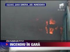 Incendiu in gara