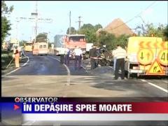 Accident in lant pe DN7: 2 tiruri si 2 autoturisme s-au ciocnit‎