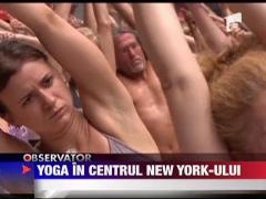Mii de oameni au facut yoga in mijlocul New York-ului