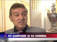 Gigi Becali a primit de ziua lui un tort in forma de bricheta