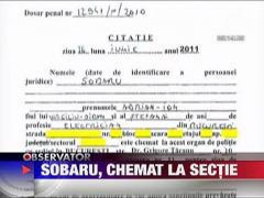 Adrian Sobaru, chemat la sectie