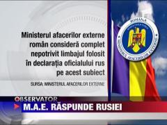 M.A.E. raspunde Rusiei