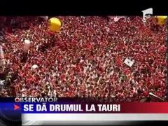 Incep traditionalele curse cu tauri din Pamplona
