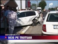 Constanta: Pieton strivit de o masina pe un trotuar