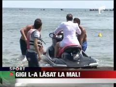 Gigi Becali nu a vrut sa-l plimbe cu ski-jet-ul si pe ajutorul lui, Lutu!