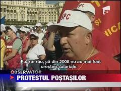 Protestul postasilor la Ministerul Comunicatiilor ‎