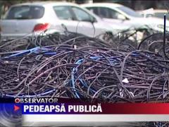 Cabluri taiate si duse in Piata Operei