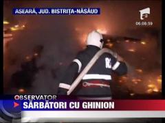 Casa arsa din temelii in Bistrita-Nasaud