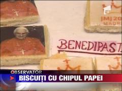 Chipul Papei pus pe biscuiti