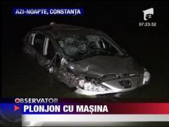 Plonjon cu masina in lac