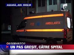 Batran accidentat grav de o masina