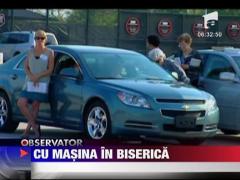 Cu masina in biserica