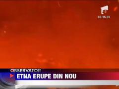 Vulcanul Etna a erupt pentru a 12-a oara in acest an