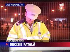 Spulberat de o masina pe autostrada Bucuresti - Pitesti