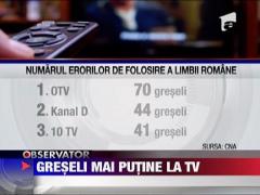 Tot mai putine greseli de limba romana la radio si la tv