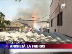 Ancheta dupa incendiul de la fabricile de vopsele si lapte
