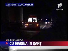 Cu masina in sant din cauza vitezei
