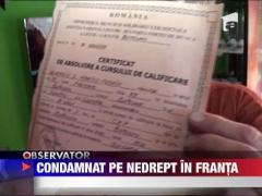 Roman condamnat pe nedrept in Franta