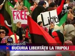 Libienii au sarbatorit caderea regimului lui Gaddafi