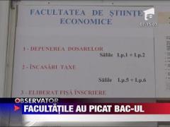 Facultatile au picat BAC-ul
