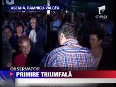 Primarul de la Valcea, asteptat cu aplauze