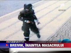 Anders Breivik, inregistrata de o camera de supraveghere inaintea atacului sau