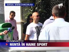 Puya si iubita lui, nunta in haine sport
