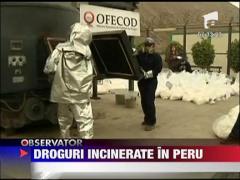 Aproximativ 7 tone de droguri au fost distruse in Peru