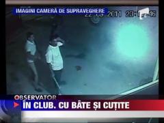 Scandal cu bate si cutite intr-un club din Baia Mare