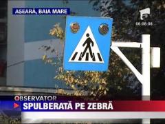 Un sofer orbit de soare a spulberat o femeie pe trecerea de pietoni