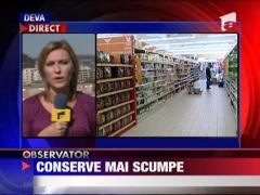 Conserve din fructe si legume, mai scumpe din toamna