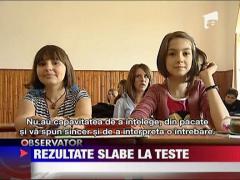 Rezultate slabe la teste din primele doua saptamani de scoala