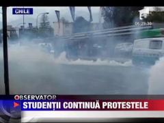 Studentii continua protestele in Chile