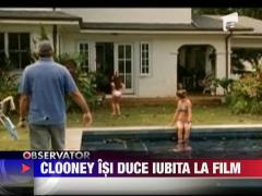 George Clooney isi duce iubita la film