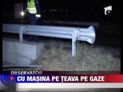 Au zburat cu masina aproape 30 de metri intr-un canal de irigatie