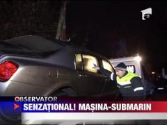 UPDATE / Masina lui Dan Diaconescu a ajuns in raul Dambovita