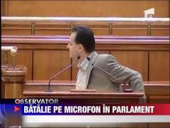 Cearta de copii pe microfon in Parlament