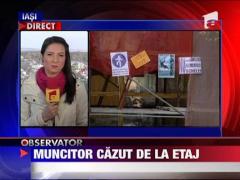 Un muncitor care lucra la reabilitarea maternitatii Cuza Voda a cazut de la etaj