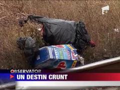 Batrana lovita pe calea ferata