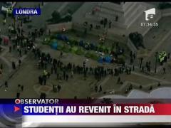 Studentii britanici au iesit din nou pe strazile Londrei