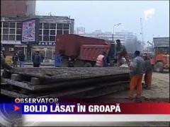 Bolid parasit intr-o groapa dupa un accident