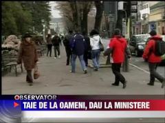 Ministerele traiesc din banii bugetarilor