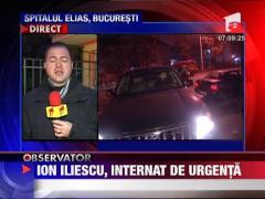Ion Iliescu, internat de urgenta dupa un schimb dur de replici cu Mircea Geoana