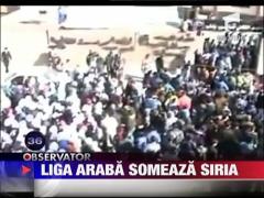 Liga Araba someaza Siria