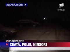 Strat gros de polei pe sosele din Nordul si Vestul tarii