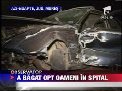 Un sofer a bagat opt oamen in spital, in Mures
