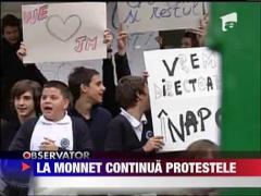 Protestele continua la liceul Jean Monnet din Capitala